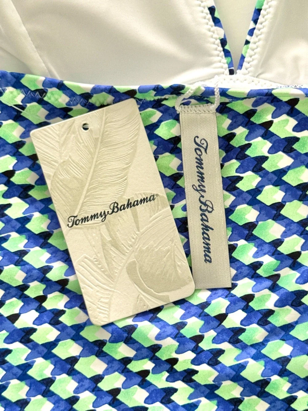 Tommy Bahama Palm Modern Mosaic Pool Ring Tankini Top